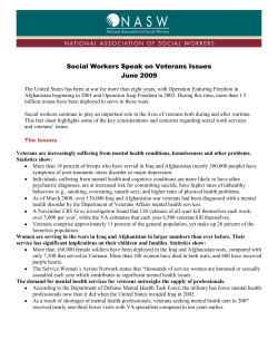 Social Workers Speak on Veterans Issues June 2009
