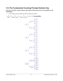 13.3 The Fundamental Counting Principle Solution Key