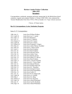 Herbert Austin Fricker Collection