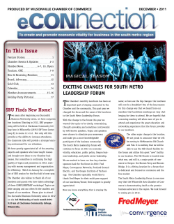 In This Issue - Wilsonville Chamber of Commerce