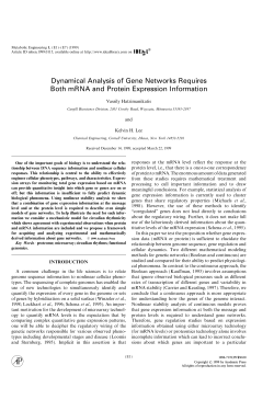 Dynamical Analysis of Gene Networks Requires Both mRNA and