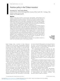 Nutrition policy in the Chilean transition