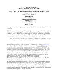 unlocking the power of the wildlife whistleblower laws