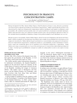 psychology in franco`s concentration camps