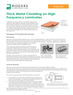 Thick Metal Cladding on High Frequency Laminates