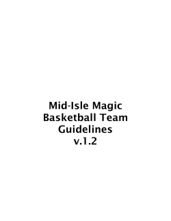 Mid-Isle Magic Basketball Team Guidelines v.1.2