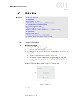 DMM 601 Mailability Standards