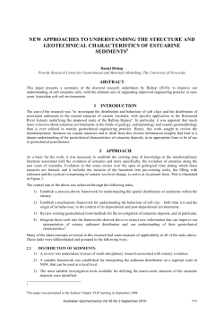 new approaches to understanding the structure and geotechnical