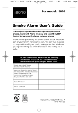 Smoke Alarm User`s Guide
