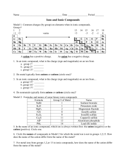 Ions and Ionic Compounds