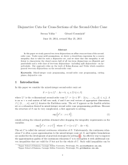 Disjunctive Cuts for Cross-Sections of the Second-Order Cone