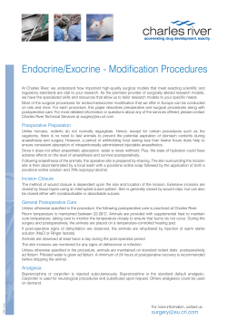 Endocrine/Exocrine - Modification Procedures
