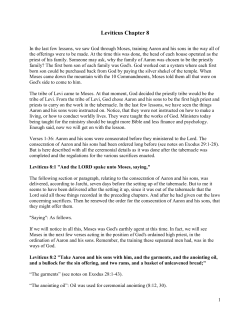 Leviticus Chapter 8 - Discover Revelation