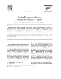 Disc-based immunoassay microarrays