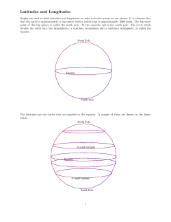 Latitudes and Longitudes