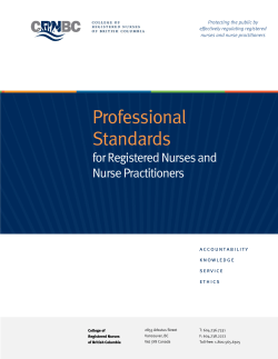 Professional Standards for Registered Nurses and Nurse