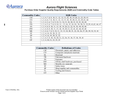 Purchase Order Supplier Quality Requirements (SQR)
