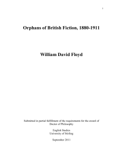 Orphans of British Fiction, 1880-1911