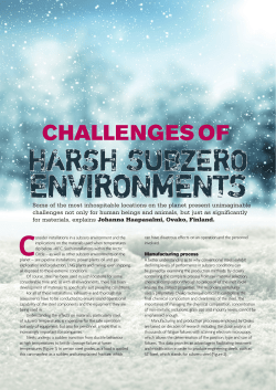 Challanges of harsh subzero environments