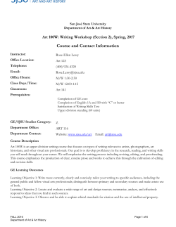 ART 100W, Sec 02, Lessy Rose EllenSpring 2017