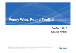 Penny Wise, Pound Foolish