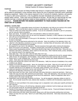 student safety contract - Felicity