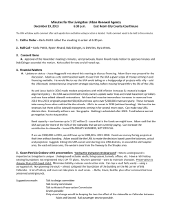 Minutes for the Livingston Urban Renewal Agency