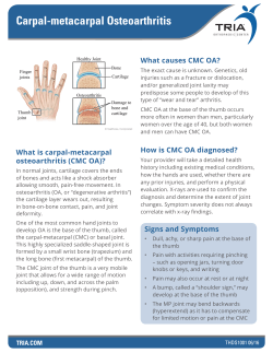 Carpal-metacarpal Osteoarthritis