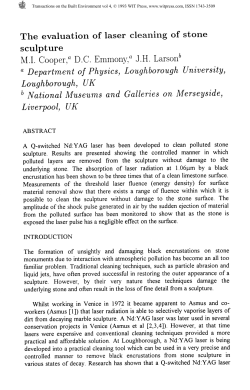 The evaluation of laser cleaning of stone sculpture MI