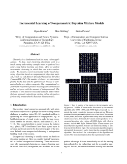Incremental Learning of Nonparametric Bayesian Mixture