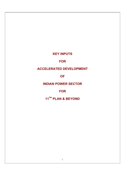 key inputs for accelerated development of indian power sector for
