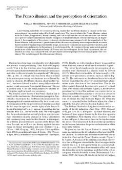 The Ponzo illusion and the perception of orientation