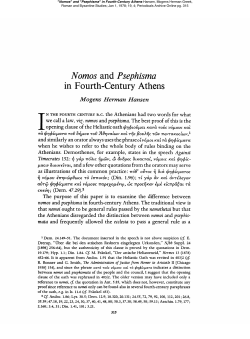 Nomos and Psephisma in Fourth