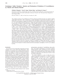Oxyhalogen-Sulfur Chemistry: Kinetics and Mechanism of