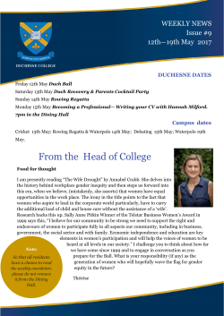 Student Newsletter 9 May 12