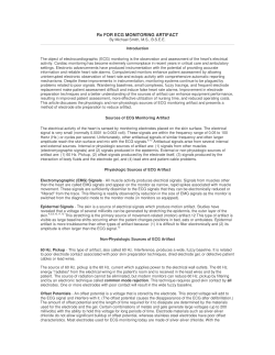 Rx FOR ECG MONITORING ARTIFACT