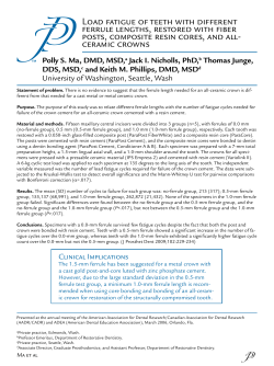 Load fatigue of teeth with different ferrule lengths, restored with fiber