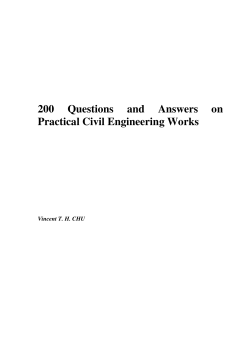 200 Questions and Answers on Practical Civil Engineering Works