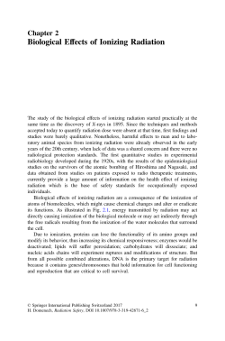 Biological Effects of Ionizing Radiation