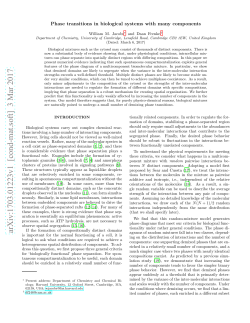 Phase transitions in biological systems with many components