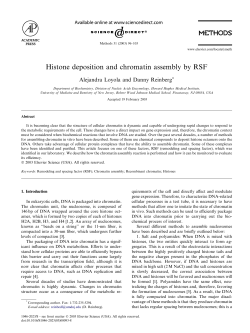 Histone deposition and chromatin assembly by RSF