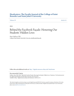Behind the Facebook Fa&ccedil;ade: Honoring Our Students` Hidden Lives