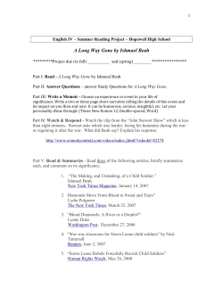 G Period &ndash; A Long Way Gone