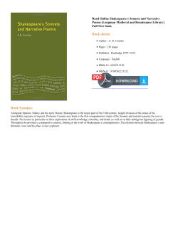 Read Online Shakespeare s Sonnets and Narrative Poems