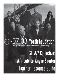 SFJAZZ Resource Guide.indd - University Musical Society