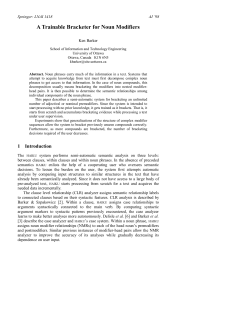 A Trainable Bracketer for Noun Modifiers