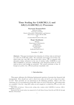 Time Scaling for GARCH(1,1) and AR(1)