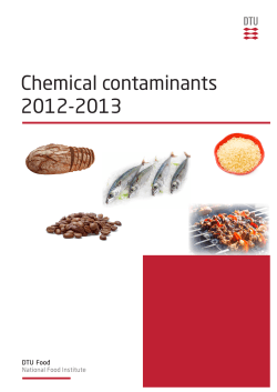 Chemical contaminants 2012-2013