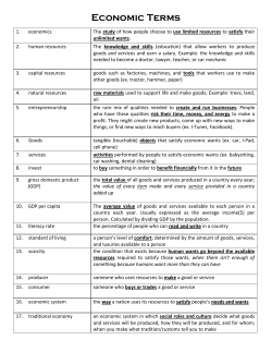 Economic Terms - Cobb Learning