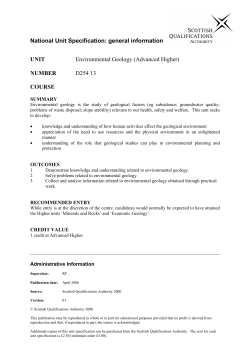 national unit specification: general information